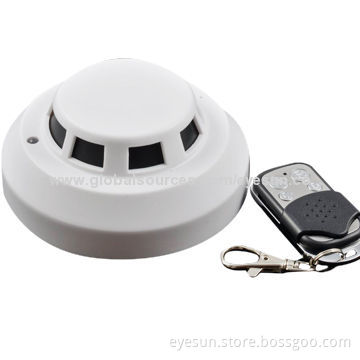 1,080P Night Vision Remote-controlled Smoke Detector Spy Camera, Supports microSD Card Up to 64GB